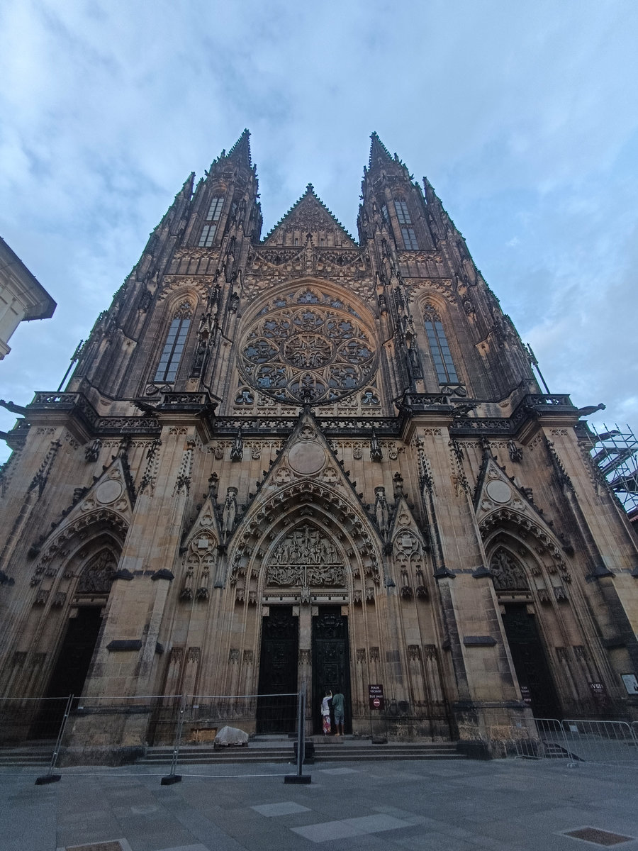 St Vitus Cathedral Prague Castle — Gothic spires and facade