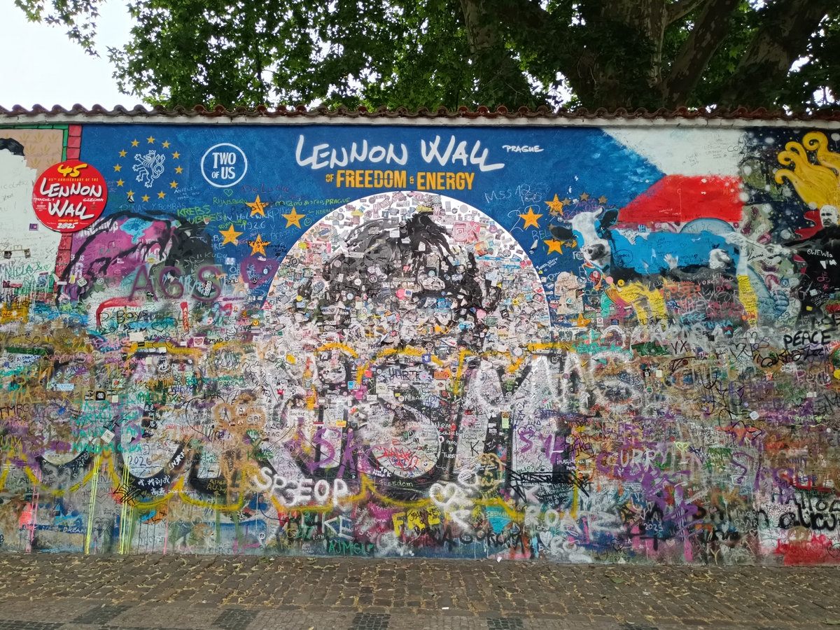 John Lennon Wall Prague 2026 — Freedom Energy mural