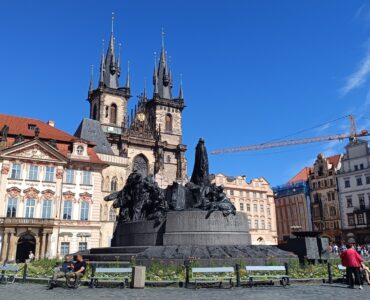 Old Town Square in Prague with historic buildings