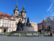 Old Town Square in Prague with Tyn Church and historic buildings in the city center